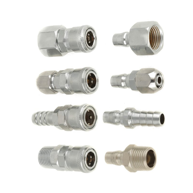 Hilitand 8pcs 1/2" Air Hose Coupler Pneumatic Plug Socket Air Compressor Hose Quick Connector Set - Image 1
